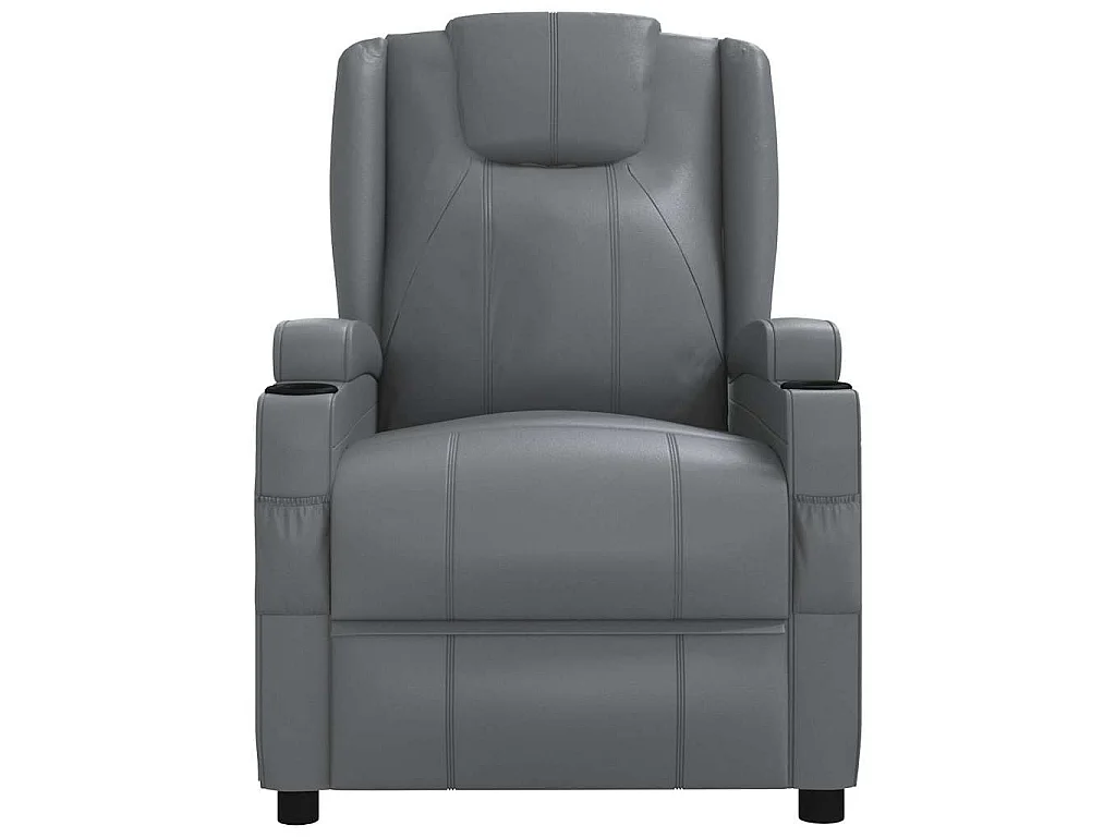 Fauteuil de massage électrique Anthracite Similicuir