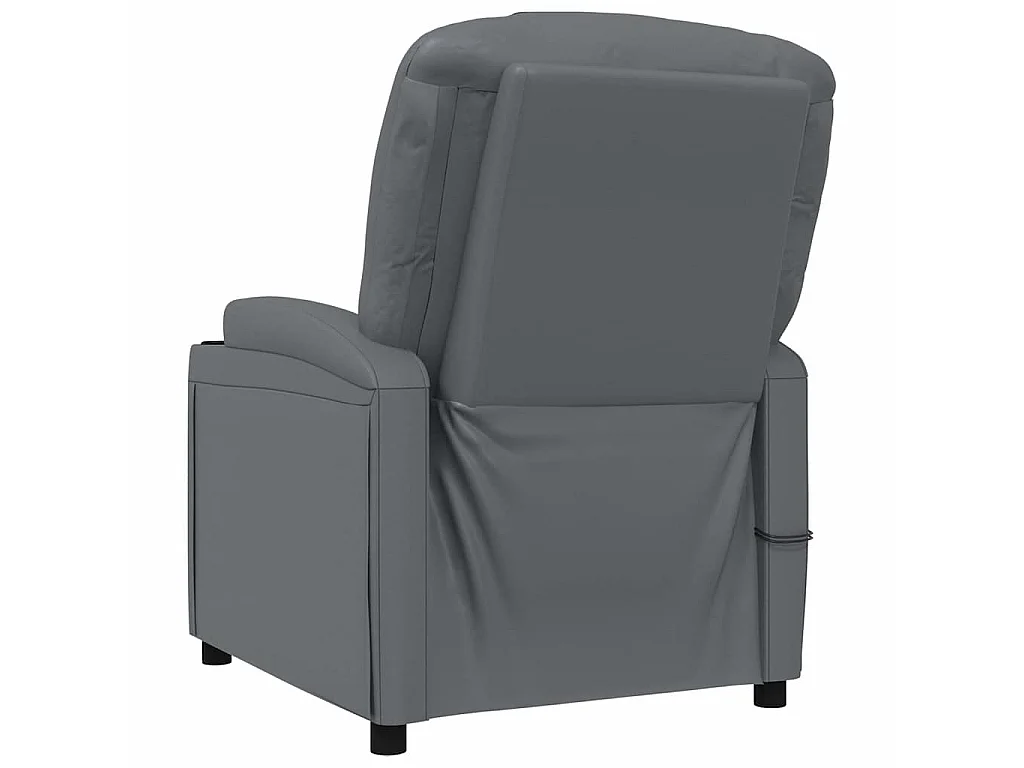 Fauteuil de massage électrique Anthracite Similicuir
