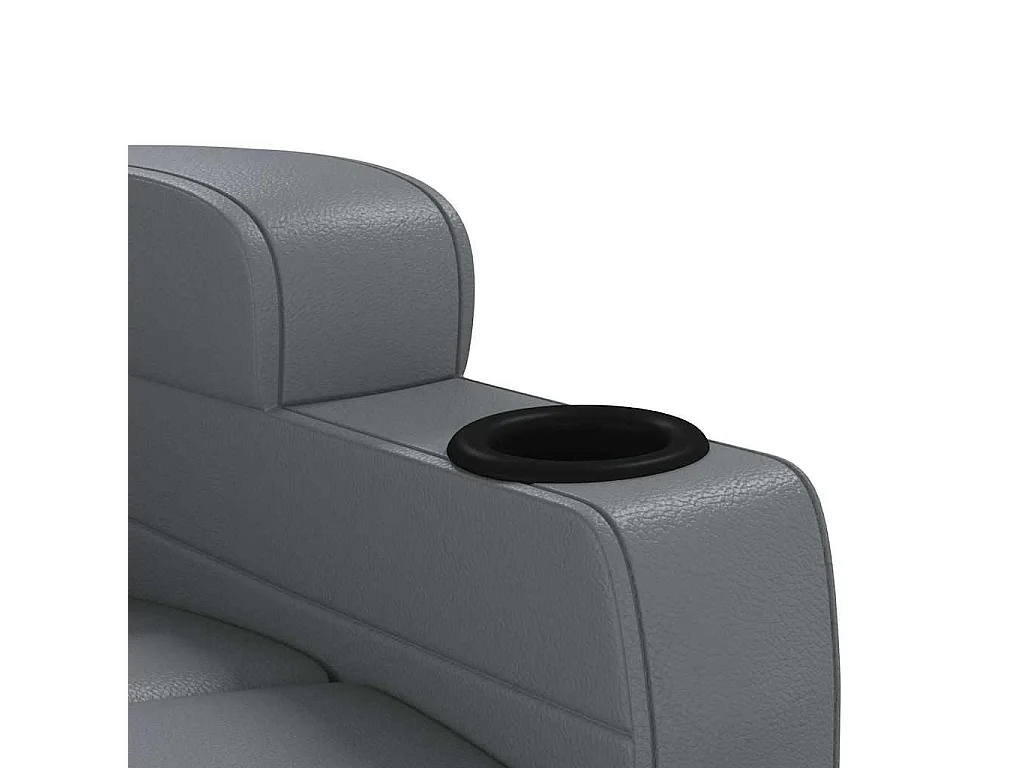 Fauteuil de massage électrique Anthracite Similicuir
