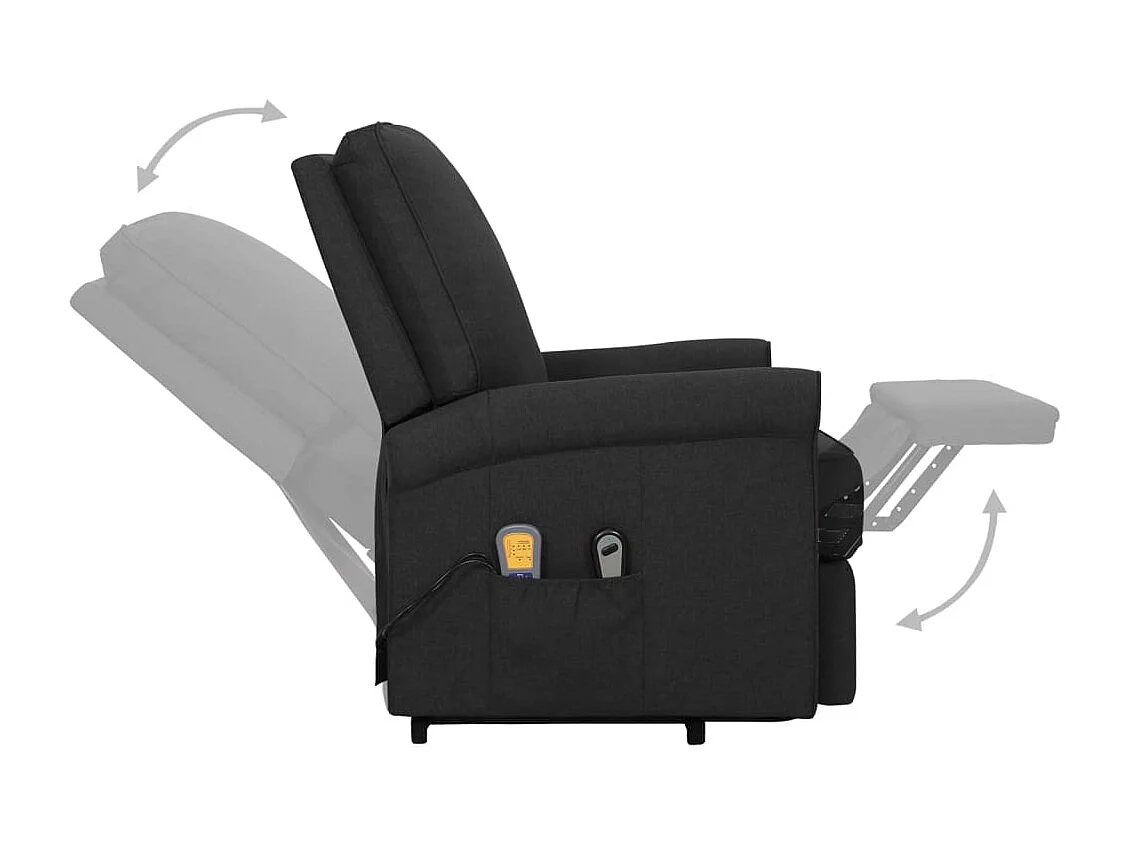 Poltrona de massagens elevatória tecido preto