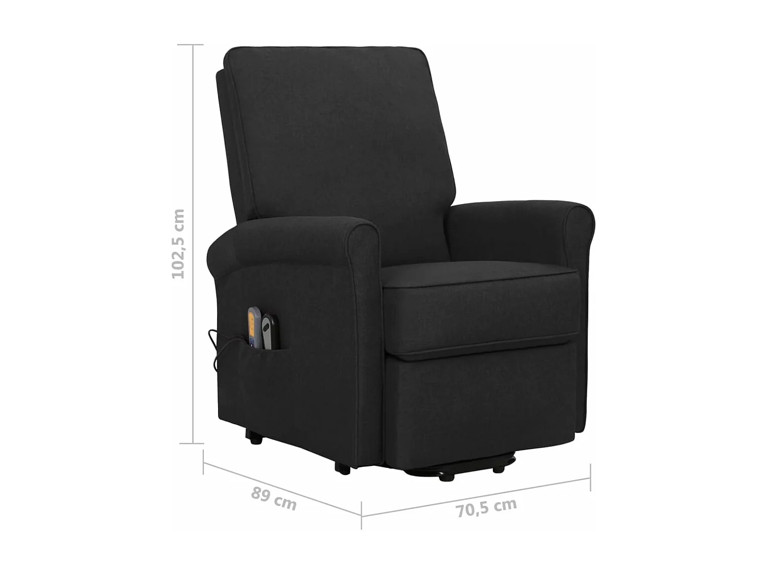 Poltrona de massagens elevatória tecido preto