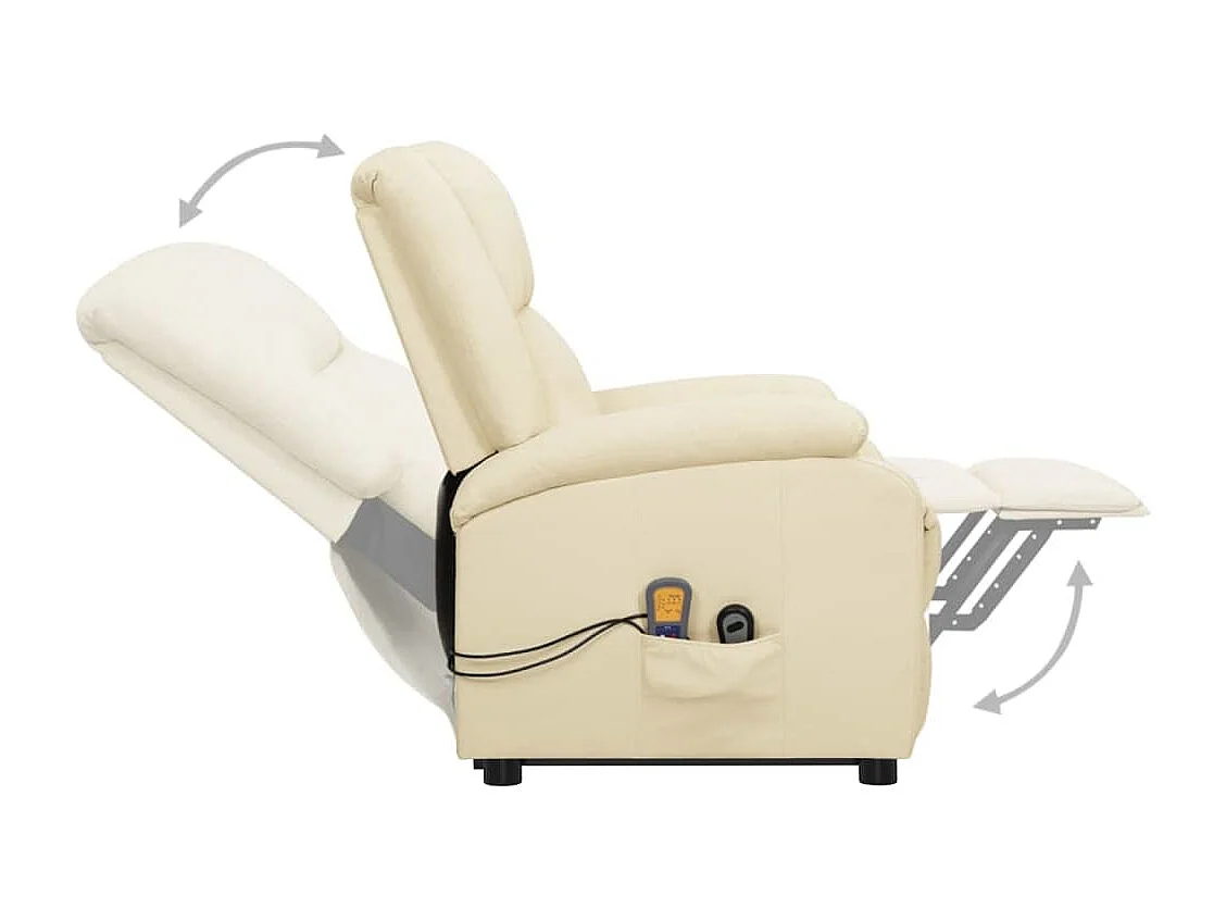 Fauteuil de massage Crème Similicuir