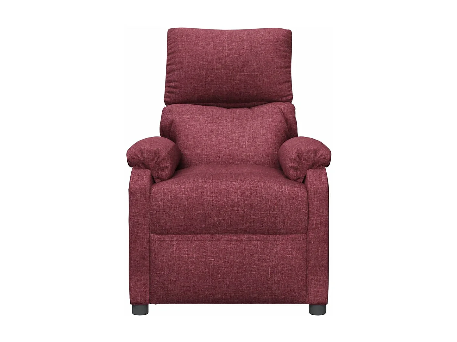 Poltrona de massagens elétrica reclinável tecido vermelho tinto