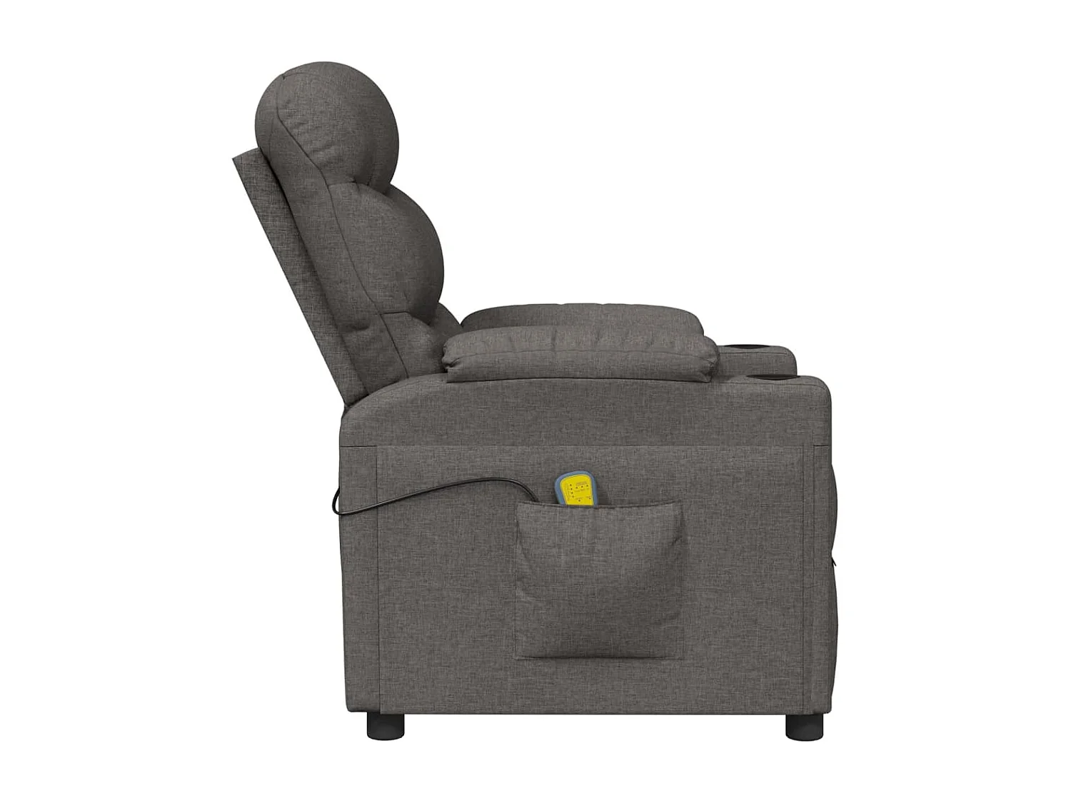 Fauteuil de massage Gris foncé Tissu