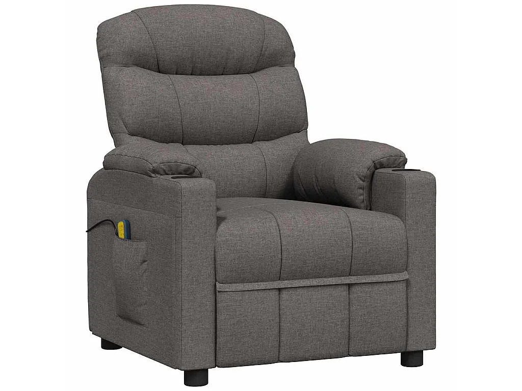 Massagesessel Dunkelgrau Stoff