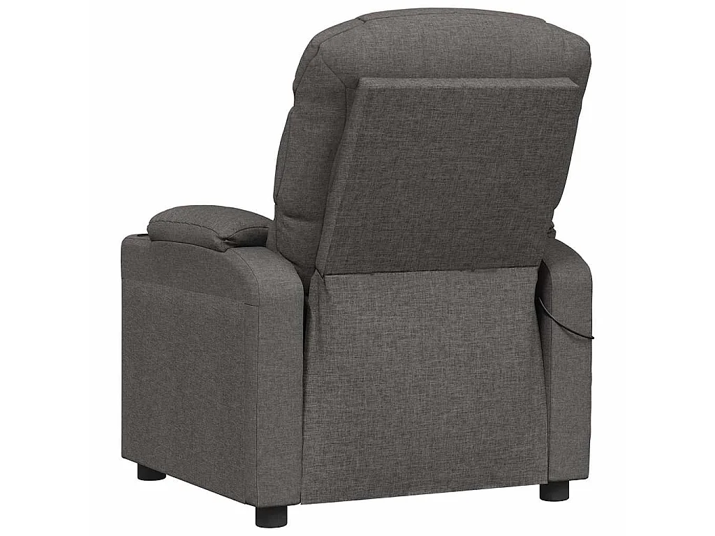 Massagesessel Dunkelgrau Stoff