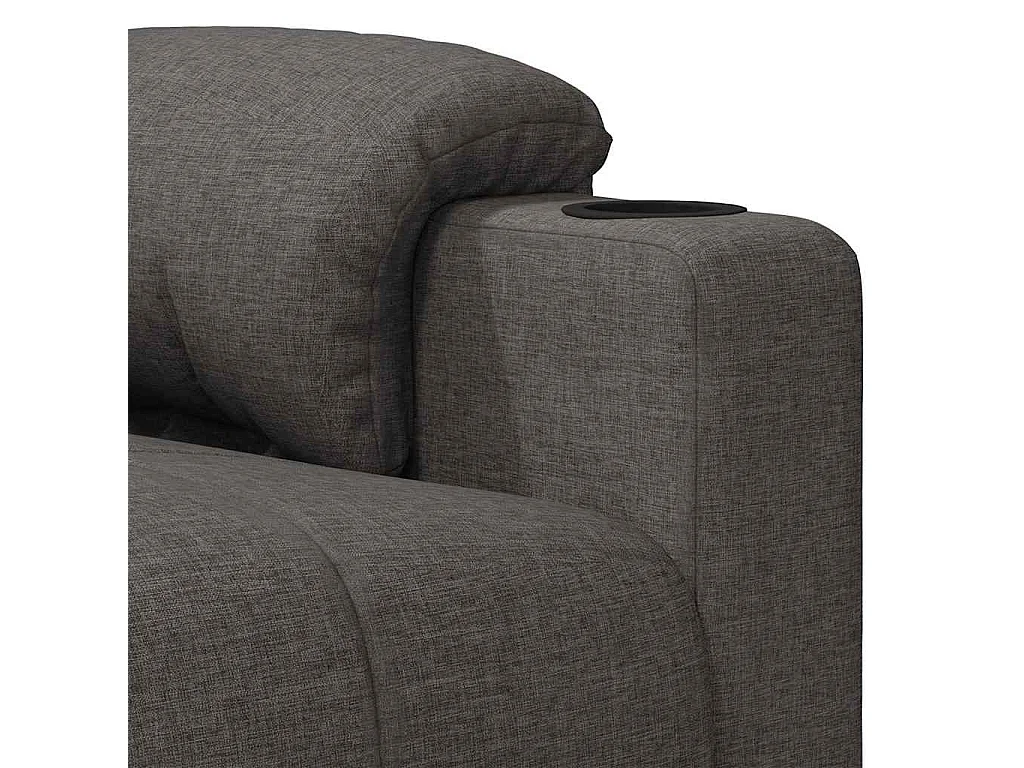 Massagesessel Dunkelgrau Stoff