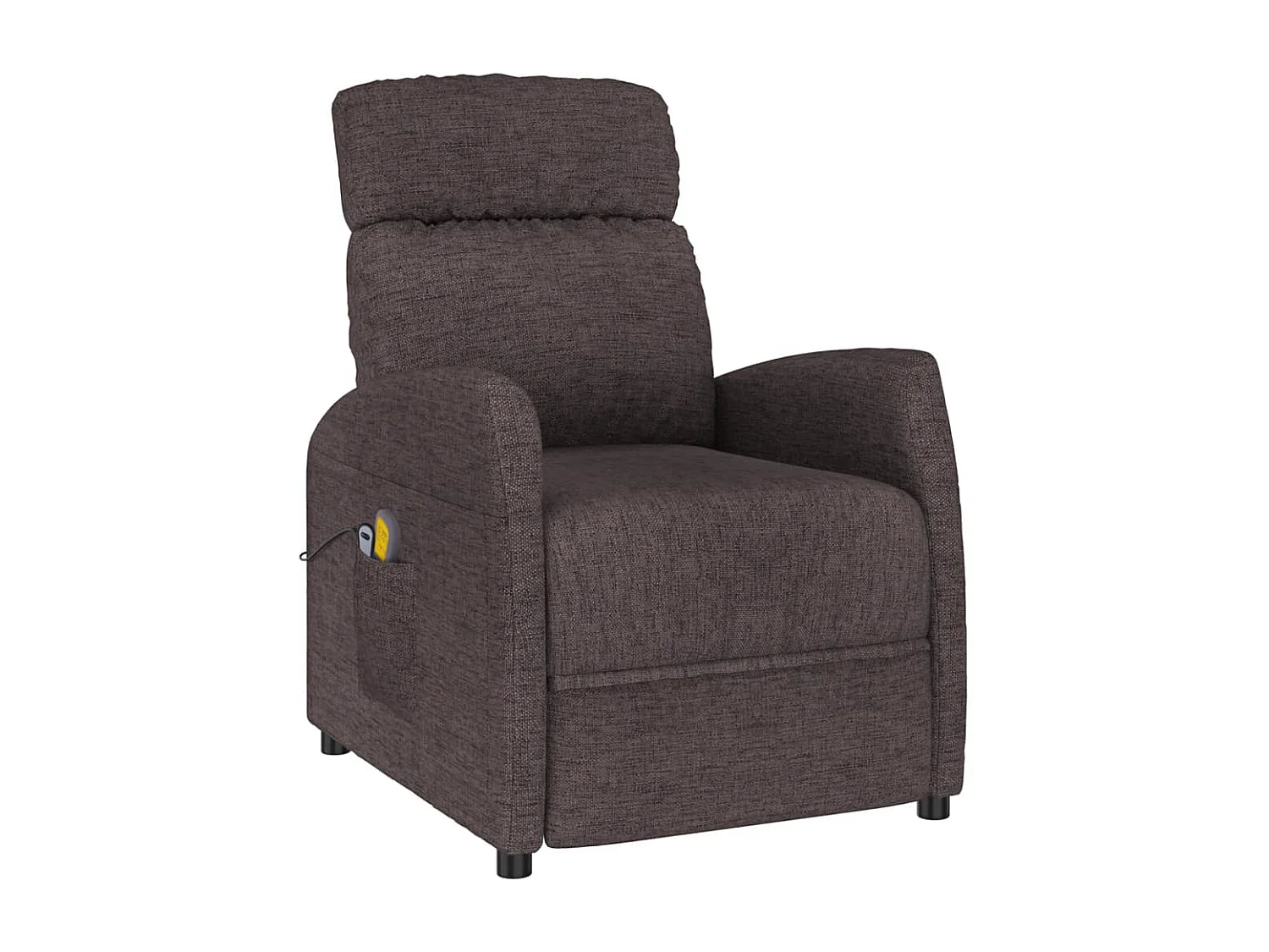 Fauteuil électrique de massage Marron foncé Tissu