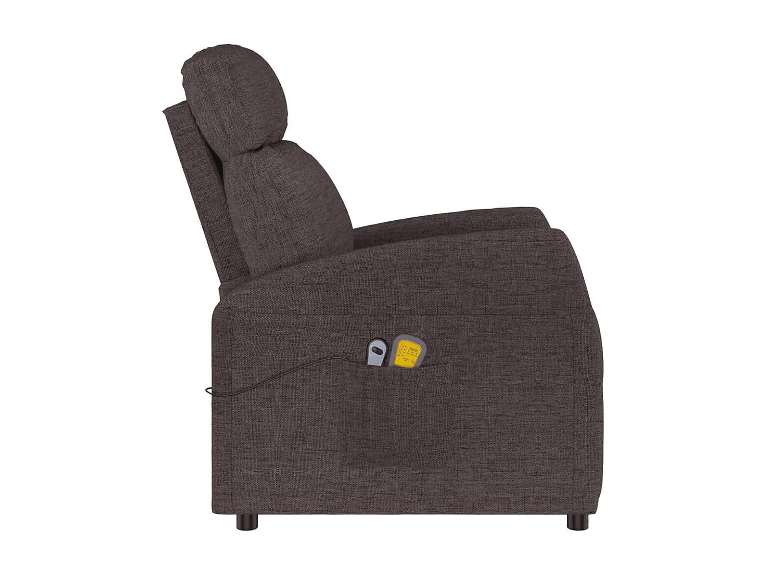 Fauteuil électrique de massage Marron foncé Tissu
