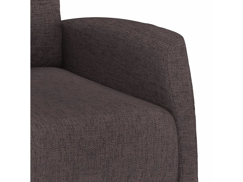 Fauteuil électrique de massage Marron foncé Tissu