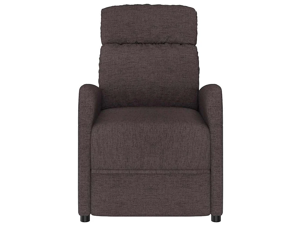 Fauteuil électrique de massage Marron foncé Tissu