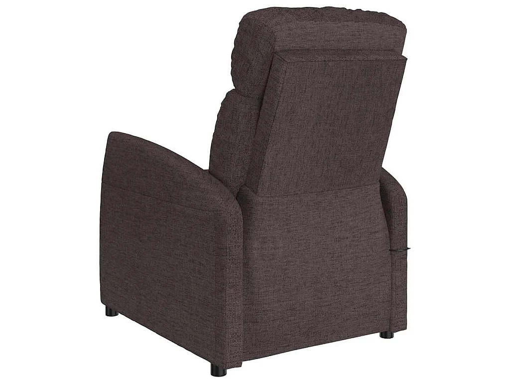 Fauteuil électrique de massage Marron foncé Tissu