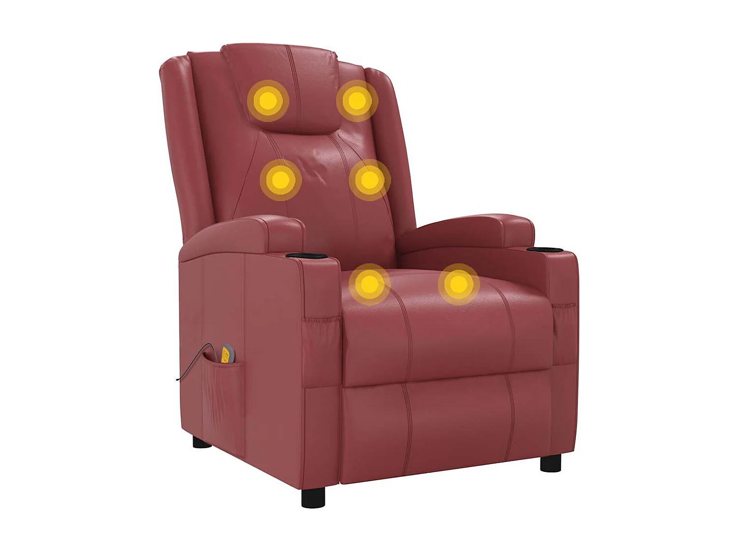 Fauteuil de massage Rouge bordeaux Similicuir