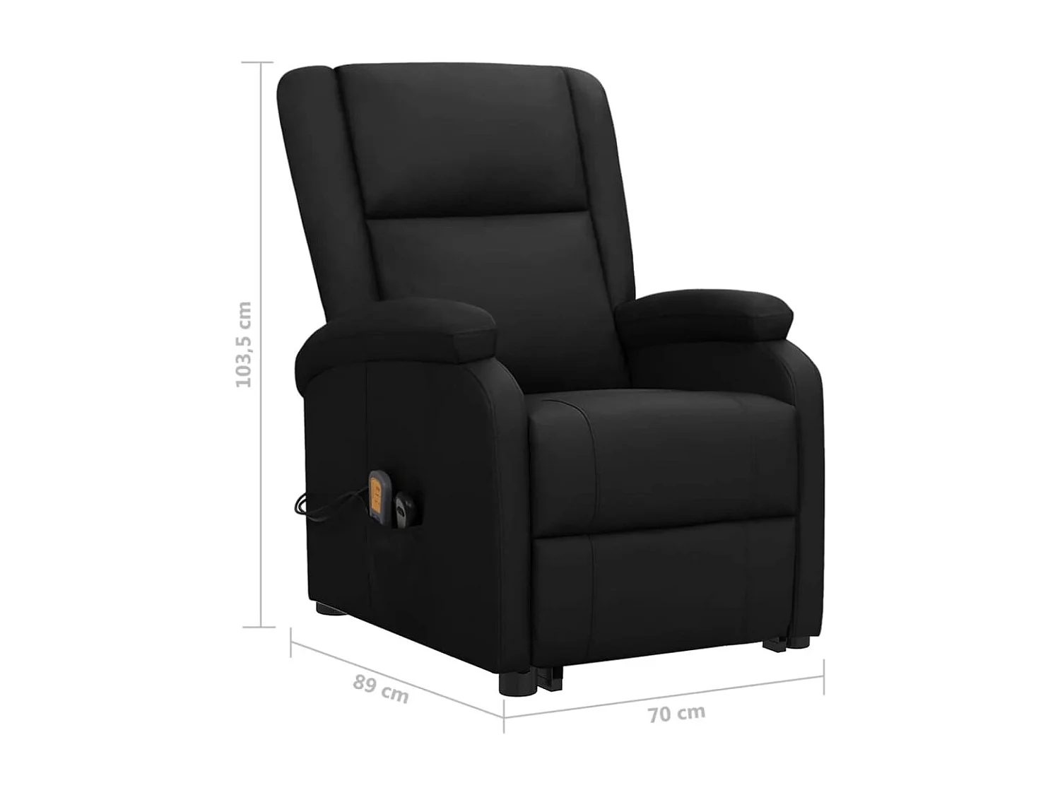 Fauteuil de massage Noir Similicuir
