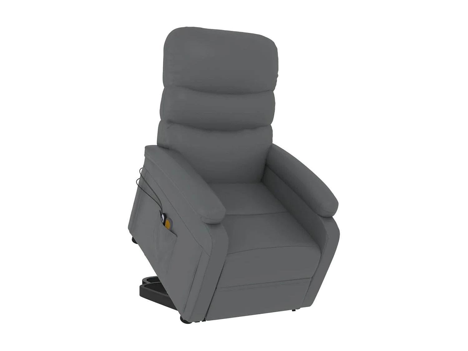 Sillón elevable de cuero sintético gris antracita