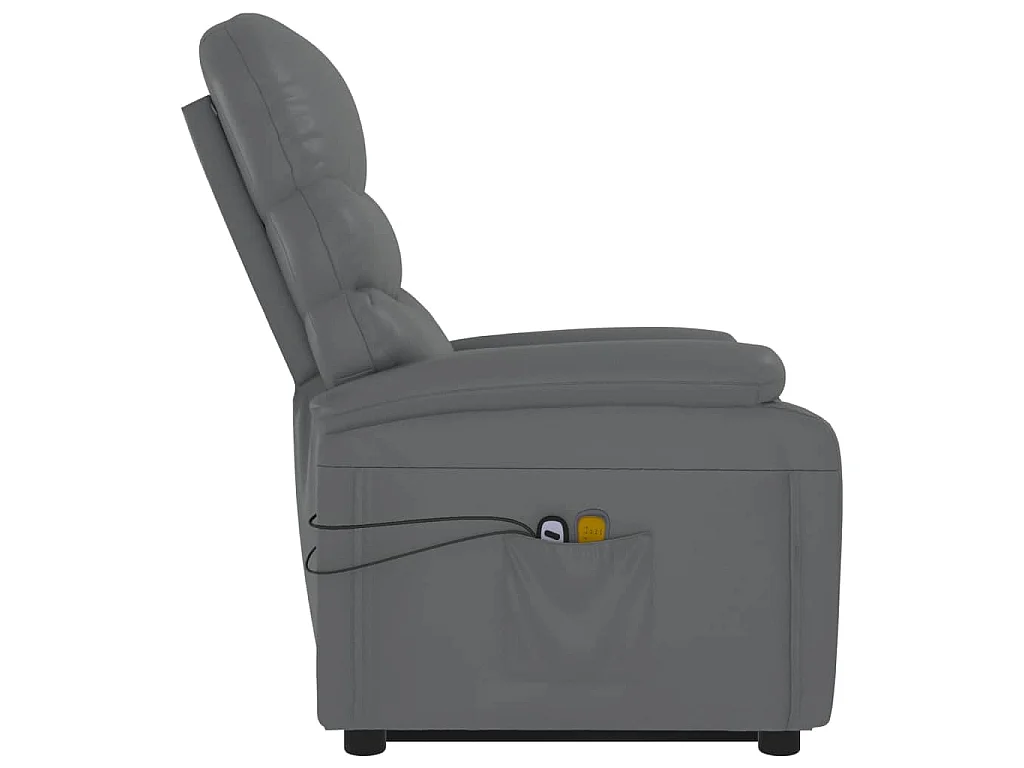 Fauteuil de massage Anthracite Similicuir
