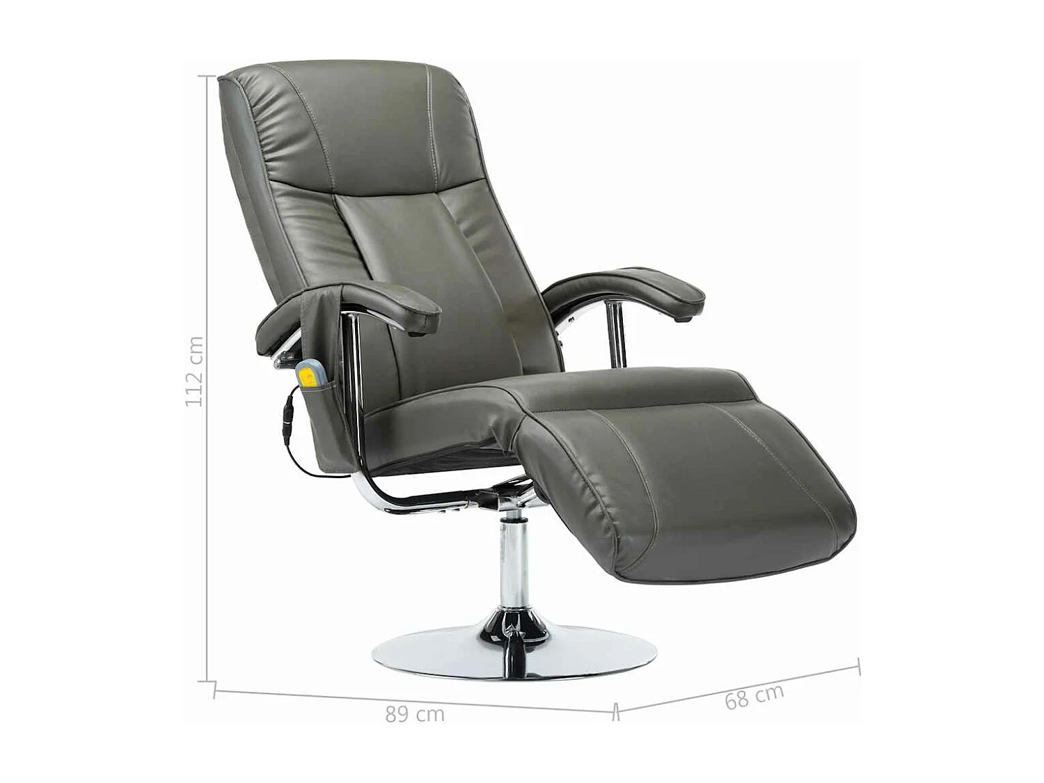 Massagesessel Grau Kunstleder