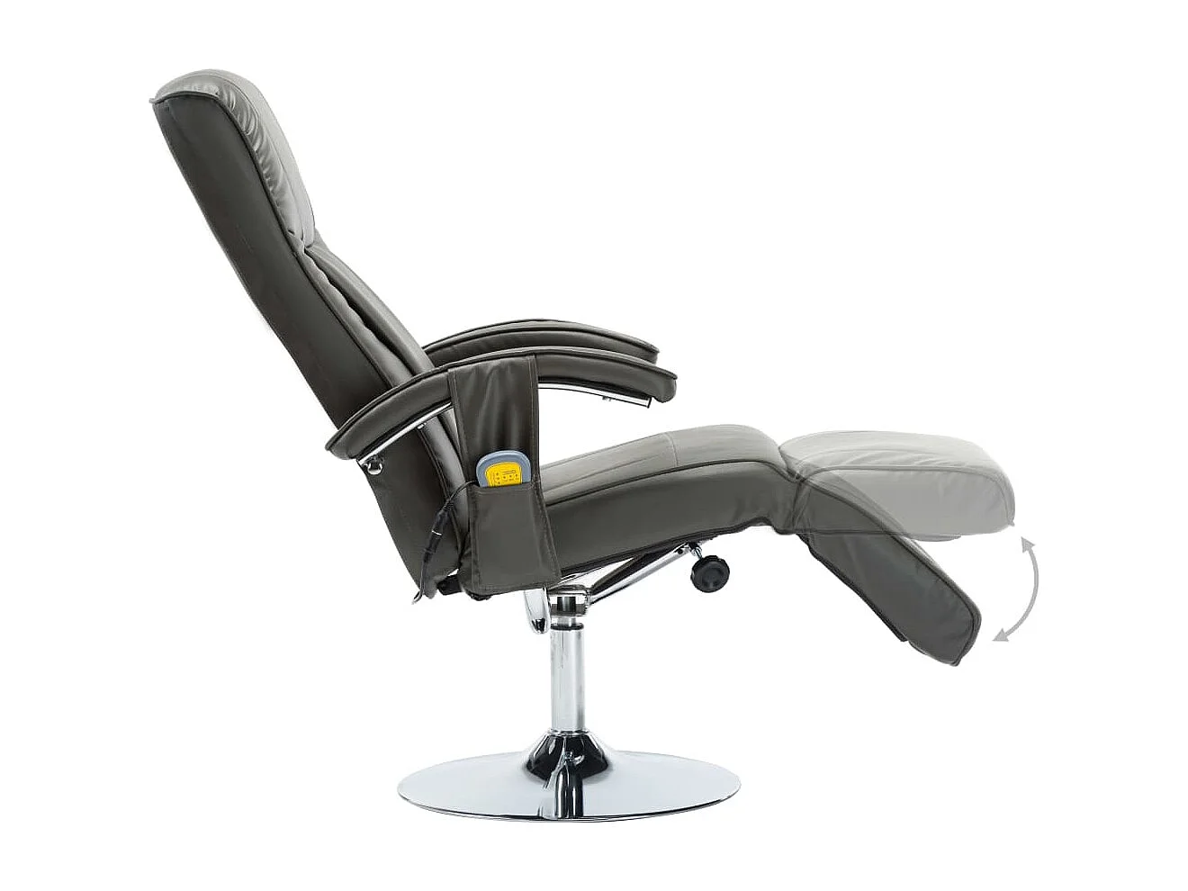 Massagesessel Grau Kunstleder