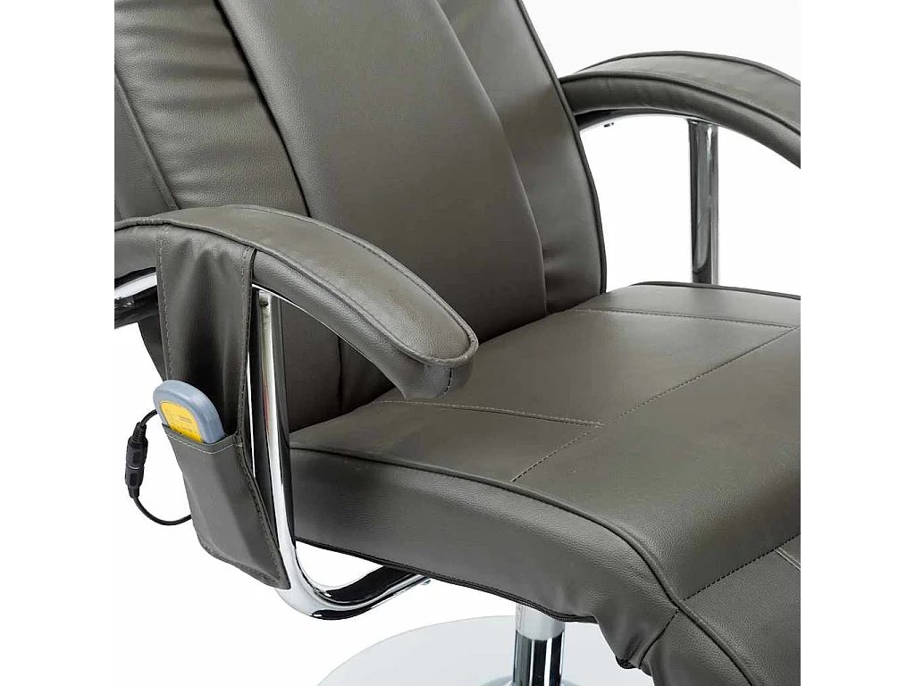 Massagesessel Grau Kunstleder