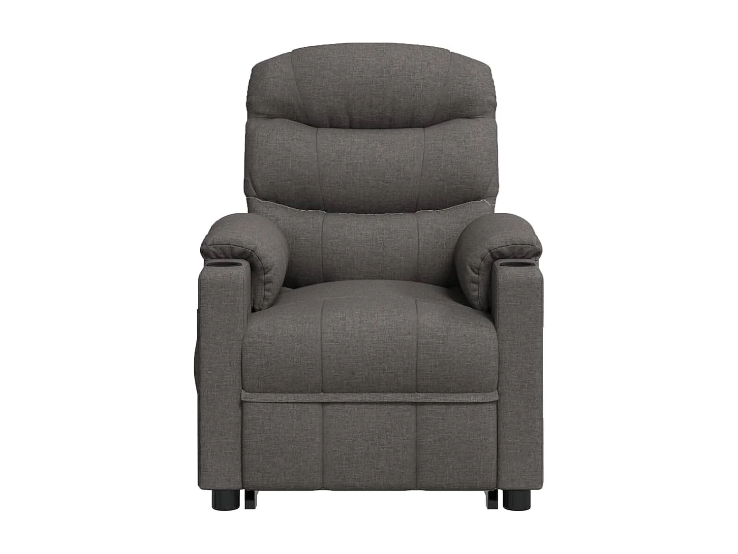 Massagesessel mit Aufstehhilfe Dunkelgrau Stoff