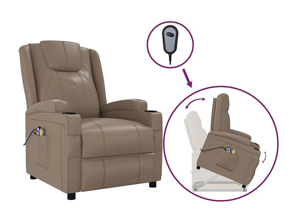 Fauteuil de massage Cappuccino Similicuir