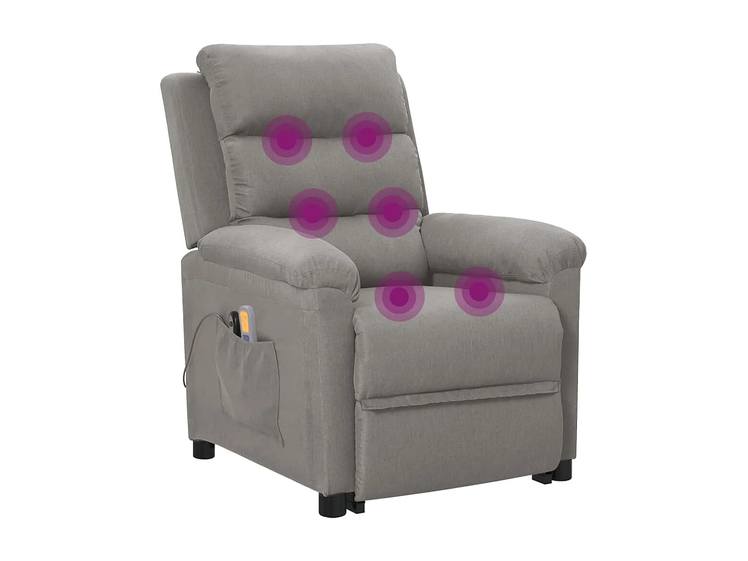 Fauteuil de massage inclinable Gris clair Tissu