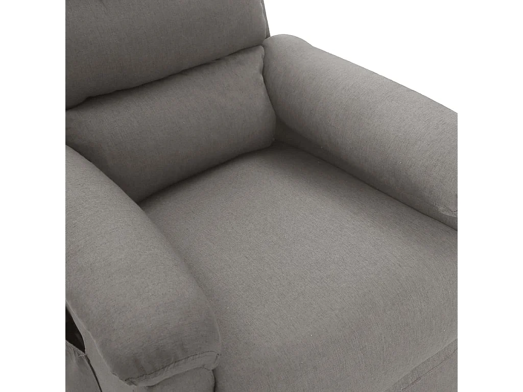 Fauteuil de massage inclinable Gris clair Tissu