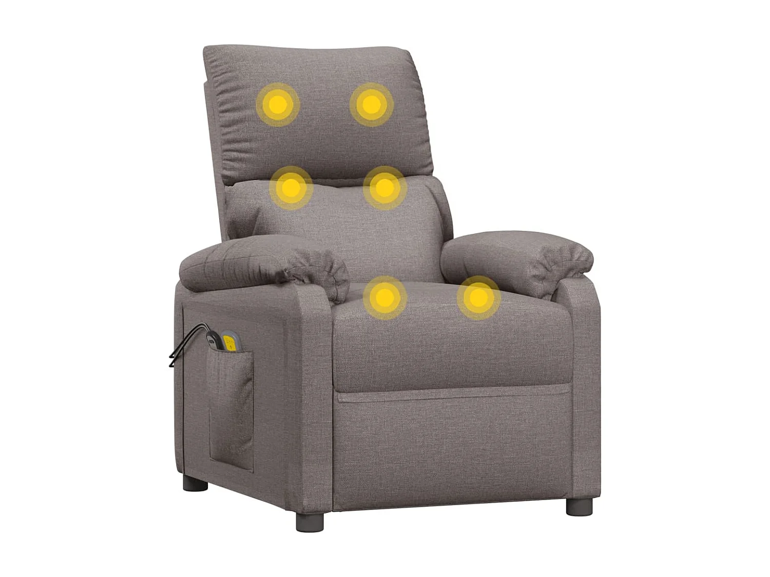 Fauteuil électrique de massage Taupe Tissu