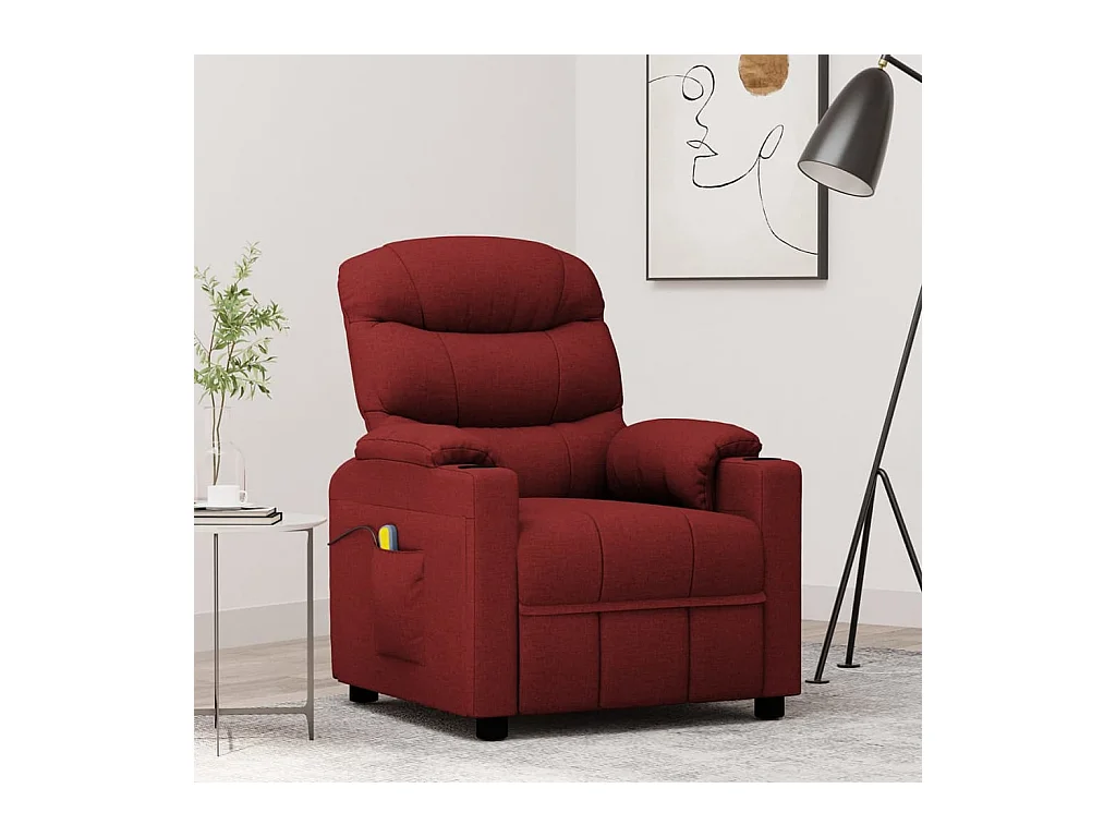 Fauteuil de massage Rouge bordeaux Tissu
