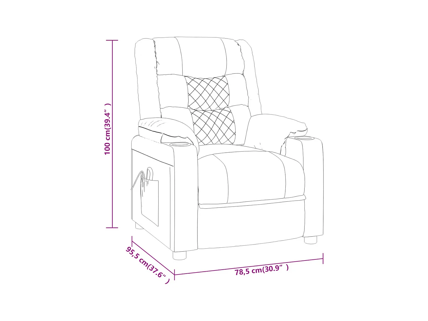 Fauteuil de massage Rouge bordeaux Similicuir