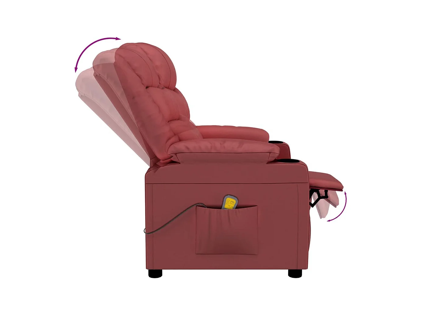 Fauteuil de massage Rouge bordeaux Similicuir
