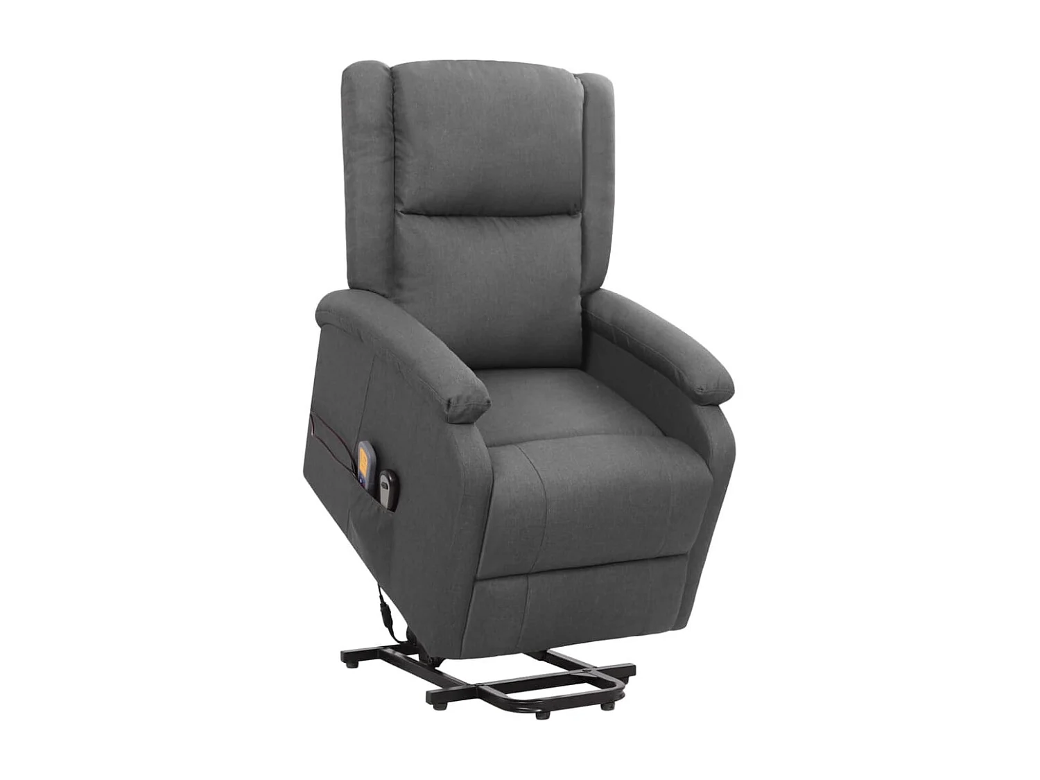 Fauteuil de massage inclinable Gris foncé Tissu