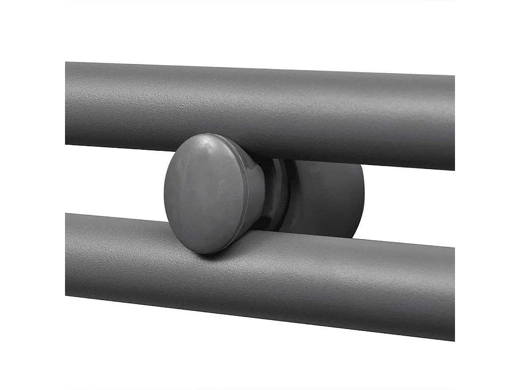 Sèche-serviettes eau chaude à rails droits gris 600x1160 mm