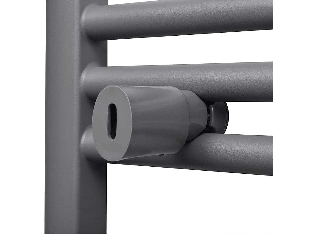 Sèche-serviettes eau chaude à rails droits gris 600x1160 mm