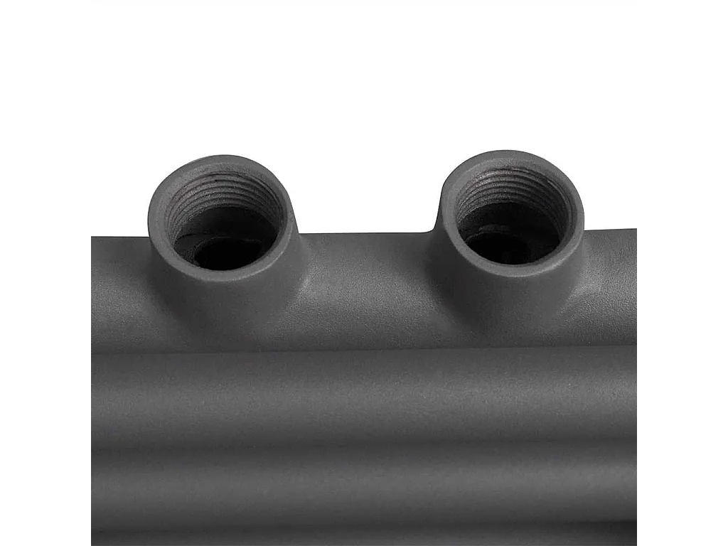 Sèche-serviettes eau chaude à rails droits gris 600x1160 mm