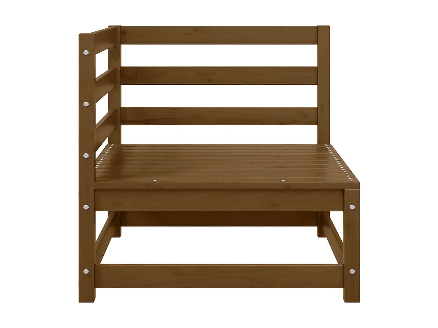 Canapés d'angle de jardin 2 pcs marron miel bois de pin solide