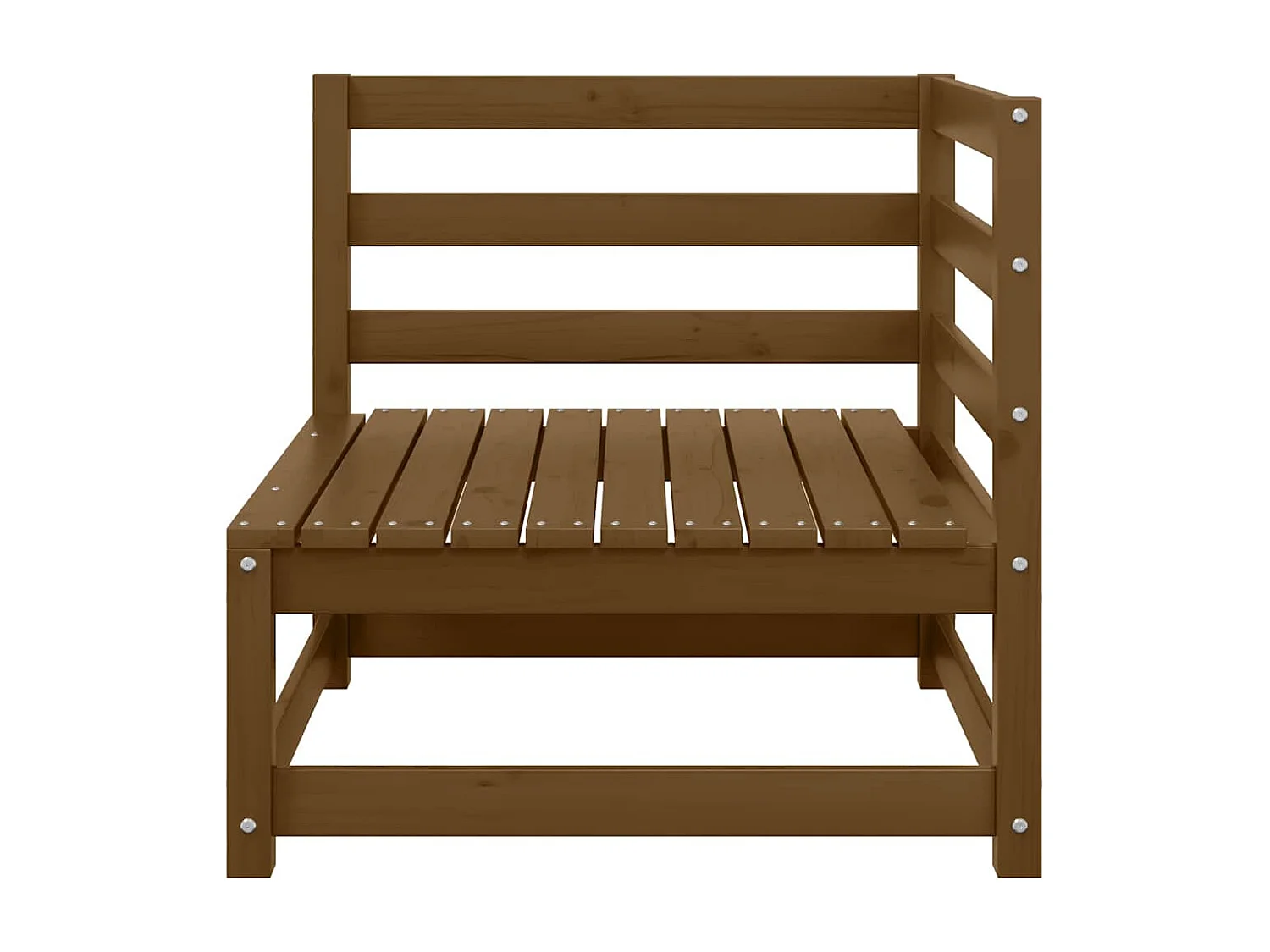 Canapés d'angle de jardin 2 pcs marron miel bois de pin solide