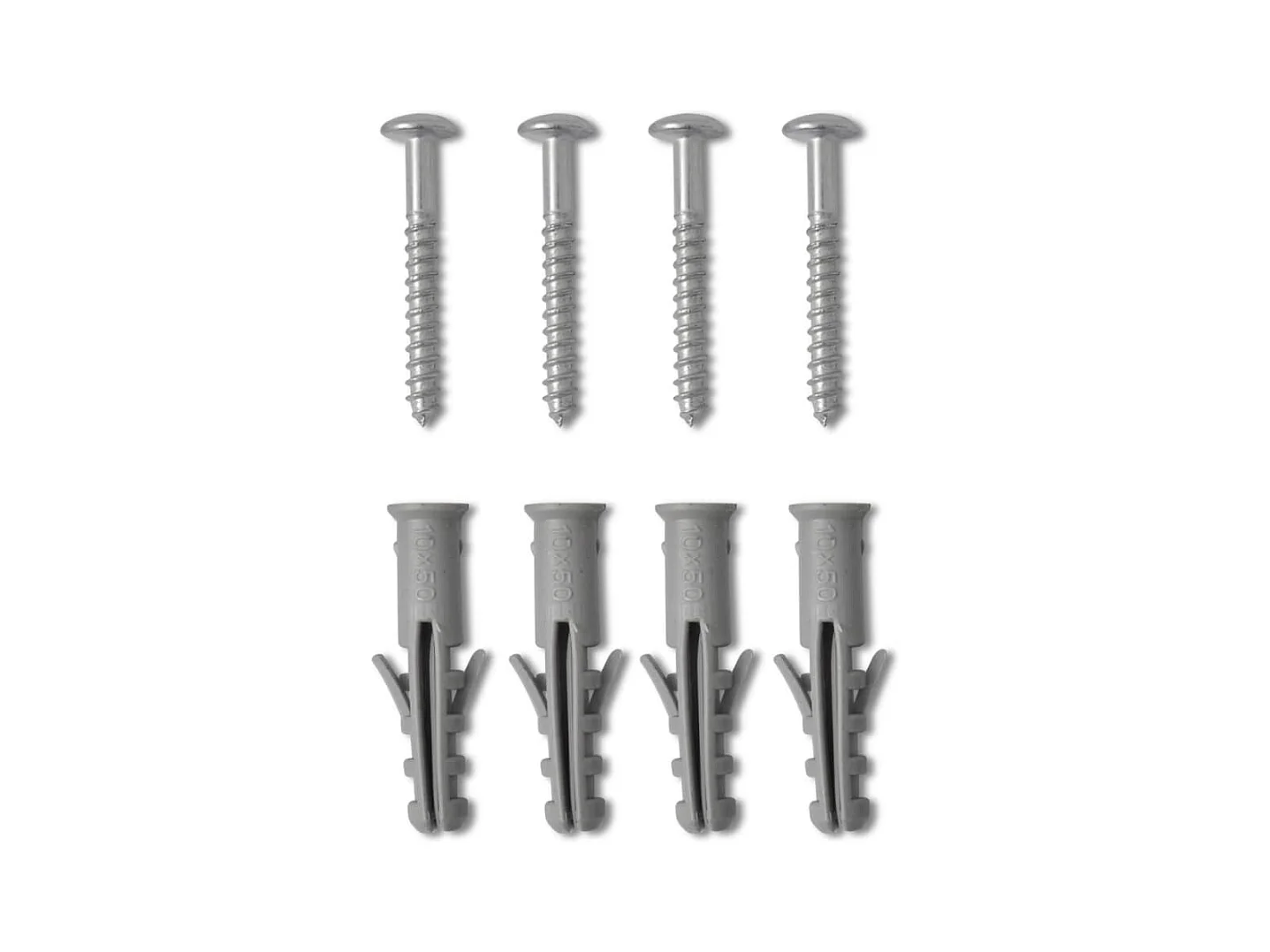 Sèche-serviettes eau chaude à rails droits gris de 480 x 480 mm