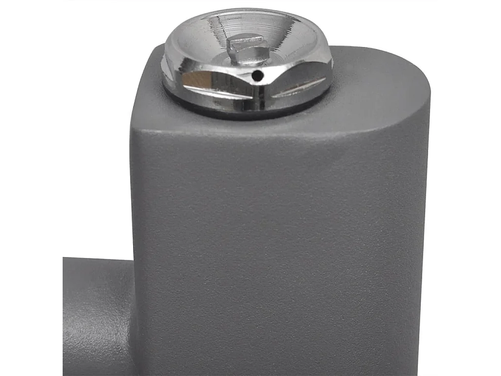 Sèche-serviettes eau chaude à rails droits gris de 480 x 480 mm