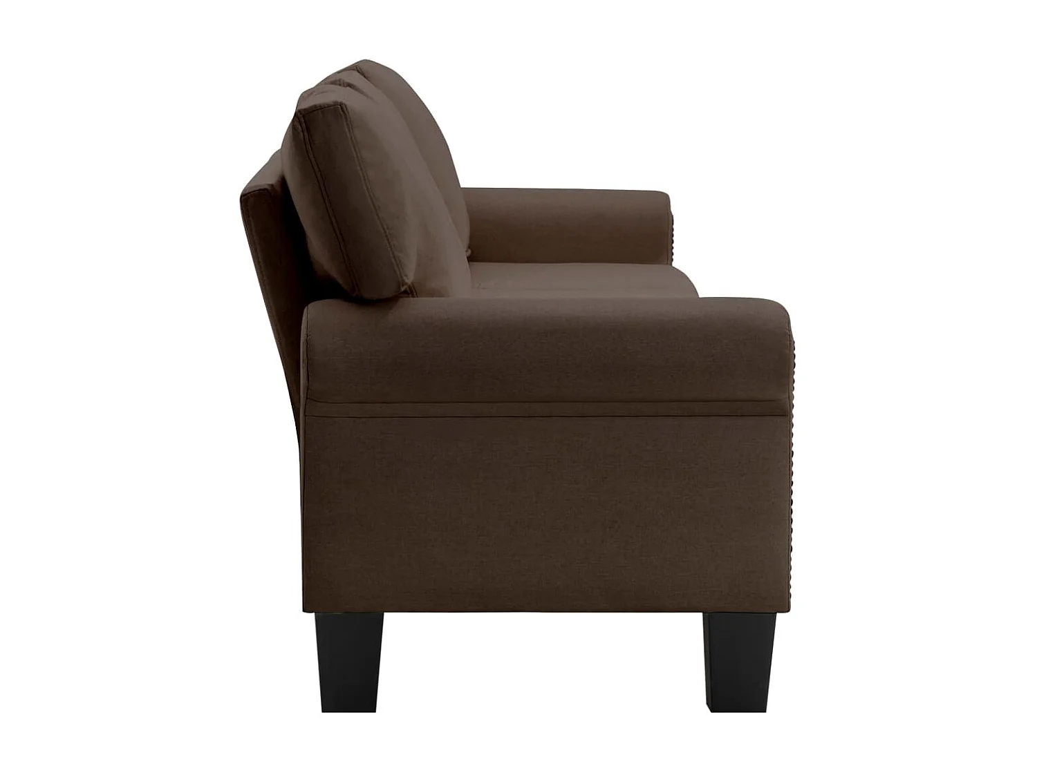 Canapé à 4 places Marron Tissu