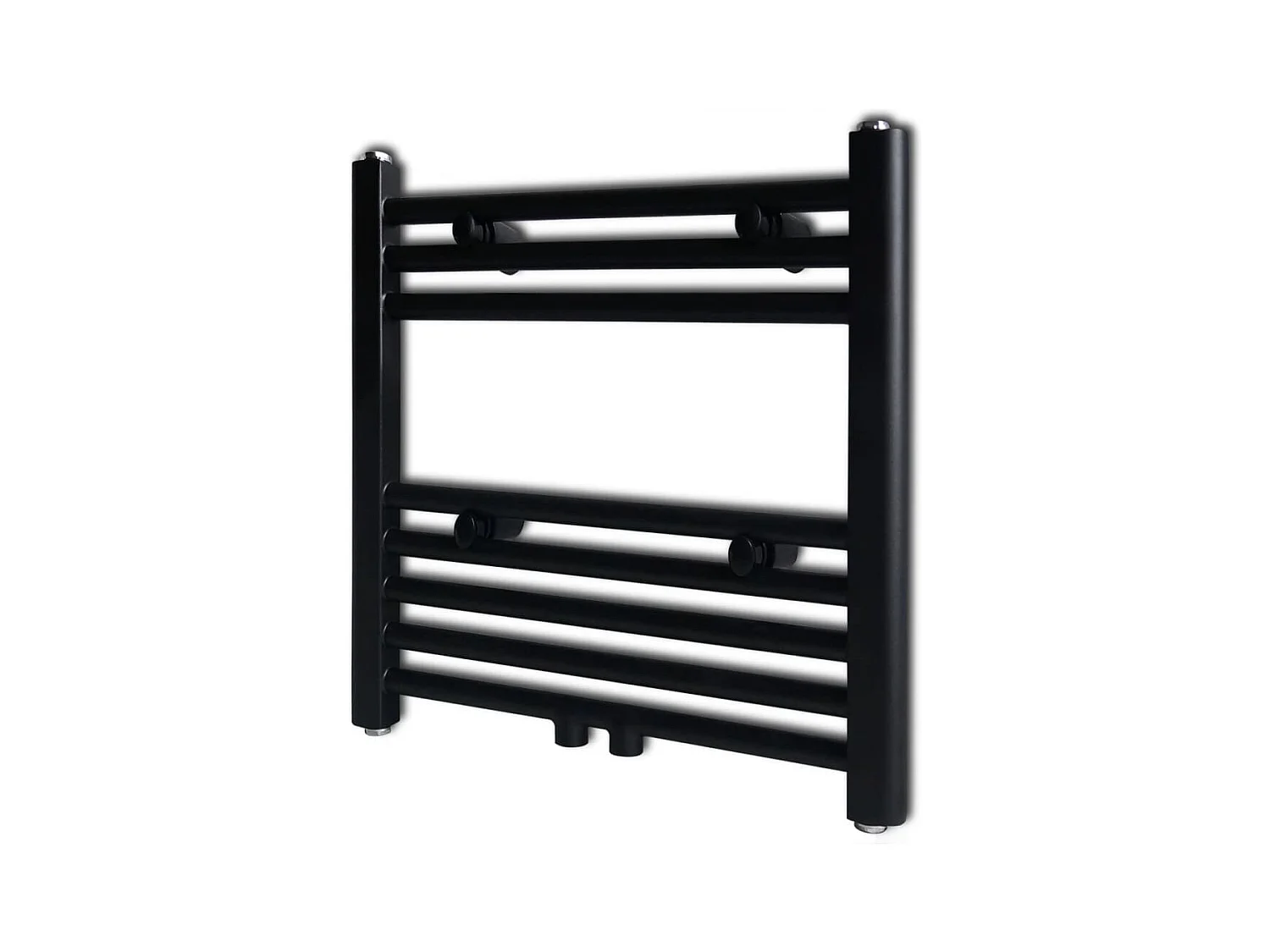 Radiador toallero de baño recto negro 480x480 mm