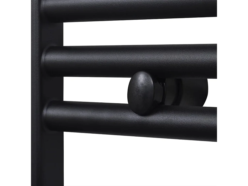 Aquecedor toalhas casa de banho liso 600 x 764 mm preto