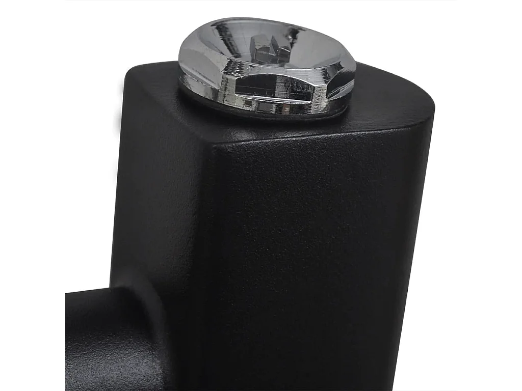 Sèche-serviettes eau chaude à rails droits noir 600x764 mm
