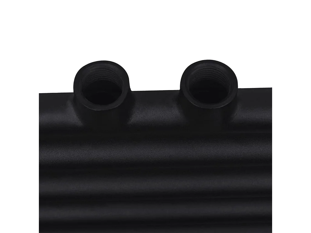 Sèche-serviettes eau chaude à rails droits noir 600x764 mm
