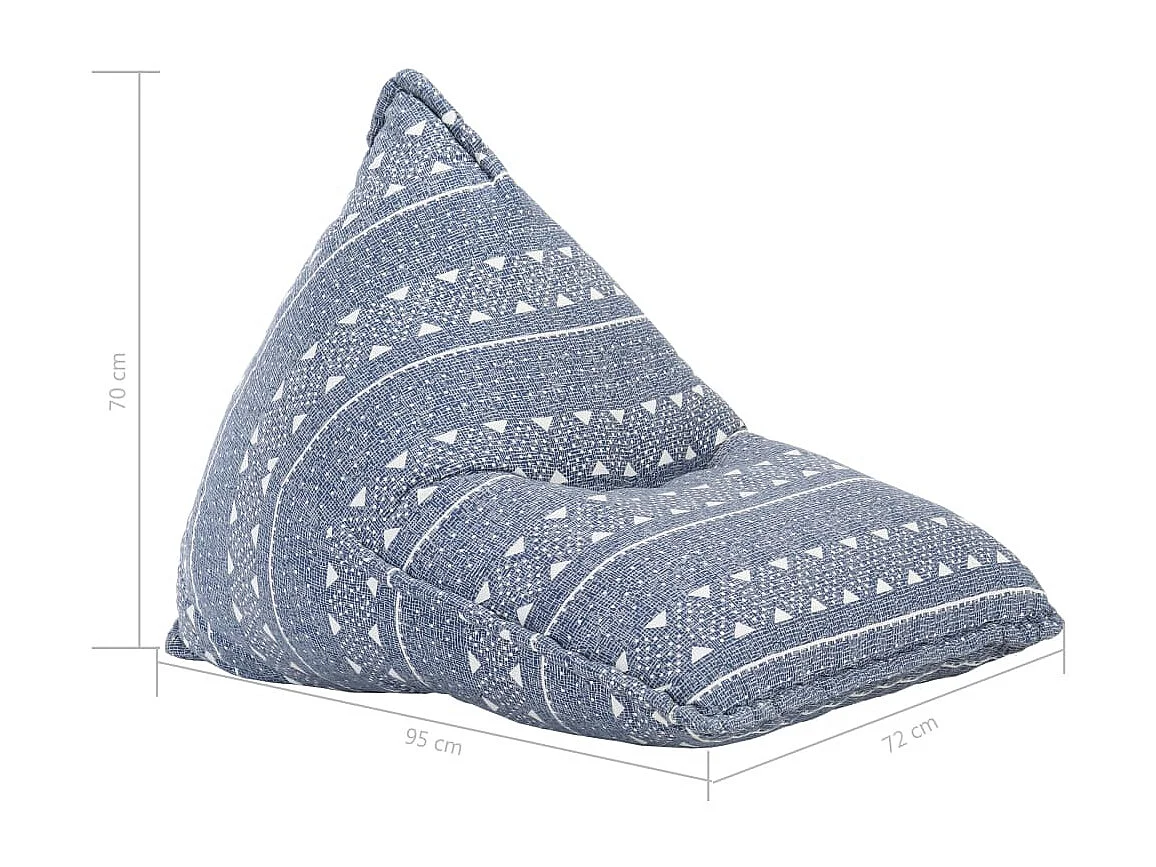 Canapé pouf Indigo Tissu Patchwork