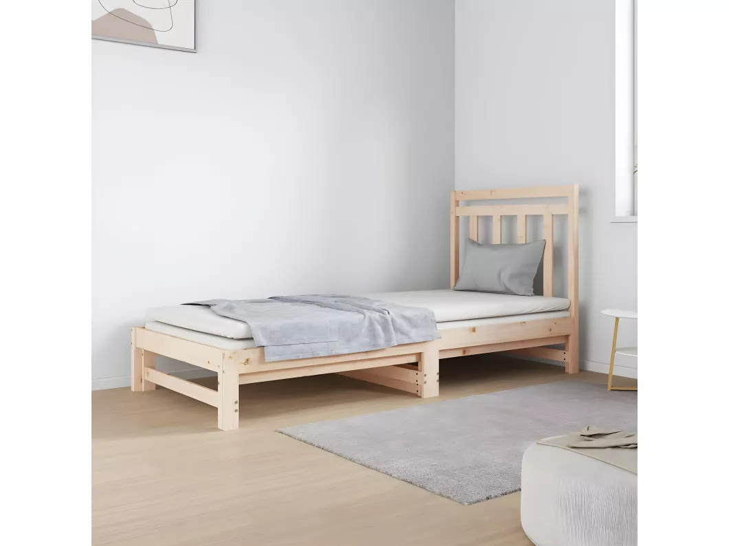 Kauf Unique Ausziehbares Bett 2x(90x190) cm Massives Kiefernholz