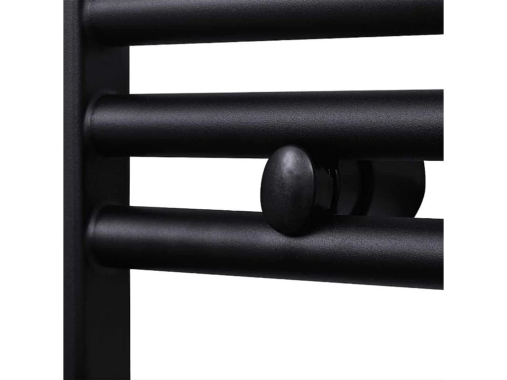 Aquecedor toalhas casa de banho curvo 500 x 1160 mm preto