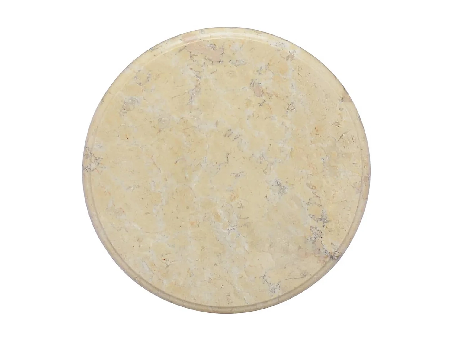 Dessus de table Crème Ø40x2,5 cm Marbre