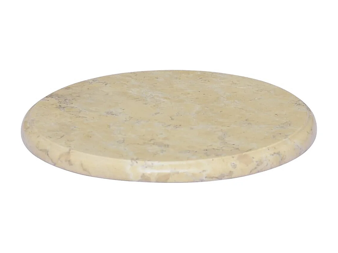 Dessus de table Crème Ø40x2,5 cm Marbre