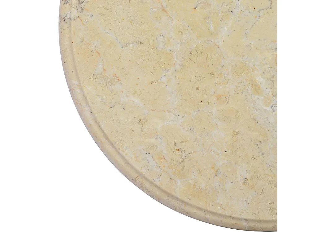 Dessus de table Crème Ø40x2,5 cm Marbre